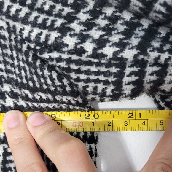 ⭐️ Ambiance Outerwear Black White Houndstooth Wool Blend Button Jacket Classic - Picture 10 of 11